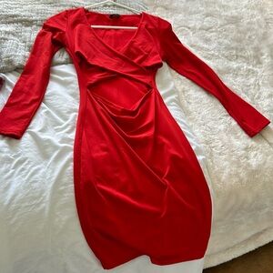 Red cocktail dress